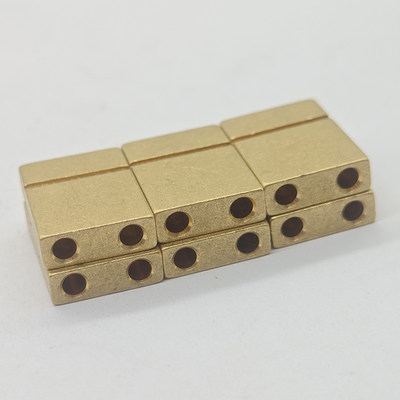 Terminal Brass Copper China Factory Terminal Brass Block For Socket Brass Junction Terminal,square Hole Terminal Block Wire Terminal Box Customized Cnc Machining
