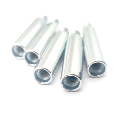 Custom CNC Machined Zinc Plated Carbon Steel Lock Pin With Threaded End