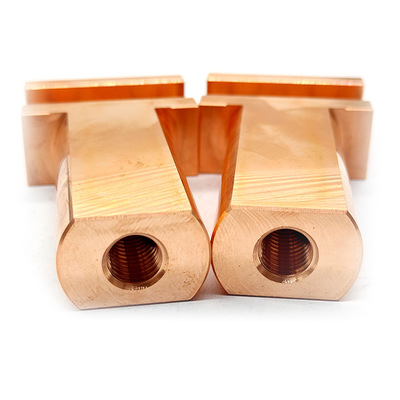 Custom Precision CNC Machined Copper Terminal Block High Conductivity For Industrial