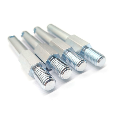 Threaded Linkage Rod With Hex Bod 16×100mm Zinc Plated Steel Connecting Shaft