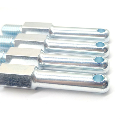 Threaded Linkage Rod With Hex Bod 16×100mm Zinc Plated Steel Connecting Shaft