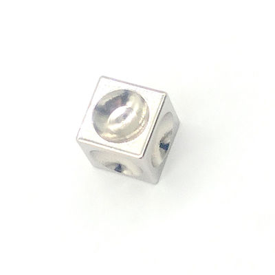 Bloque de fijación Conector multifuncional de aleación de aluminio Cubo M3 M4 M5 M6 Conector de visualización de cubo de aluminio de nuez hexagonal